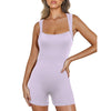 Women's solid color sports jumpsuit