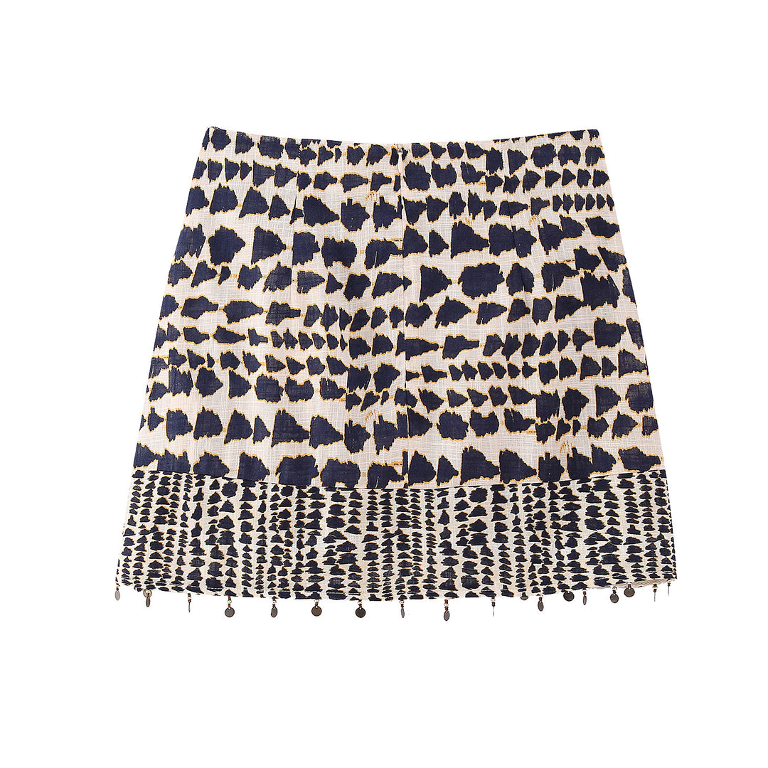 Printed half-body skirt