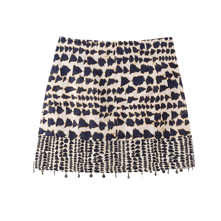 Printed half-body skirt