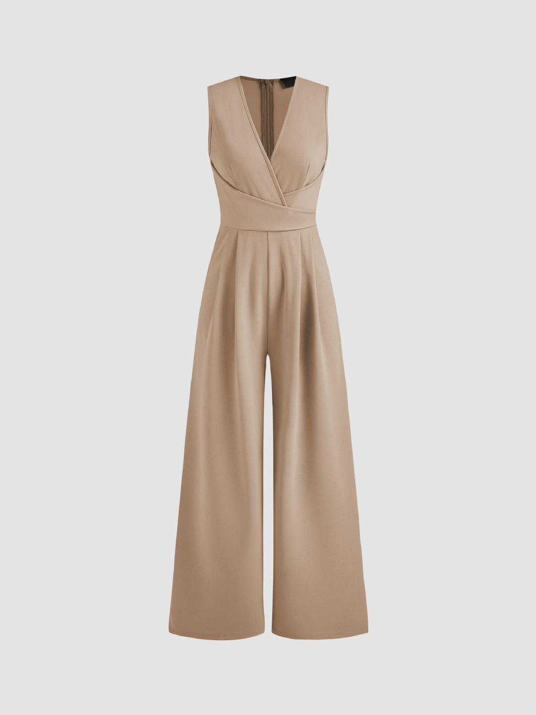 V-Neck Wrap Wide Leg Jumpsuit