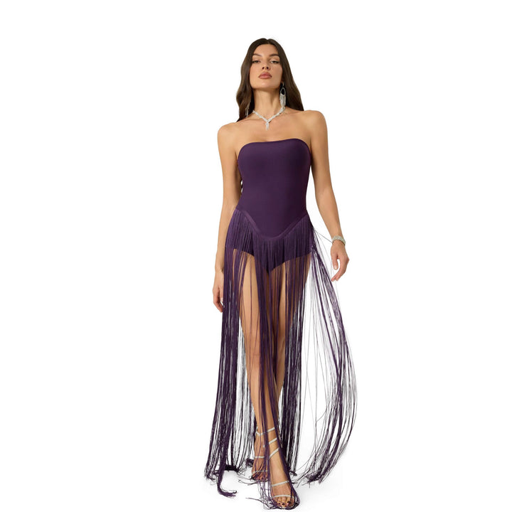 Tassel patchwork dress