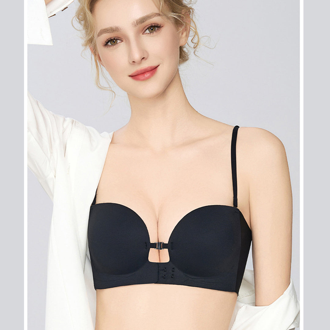 Front-fastening push-up anti-slip bra