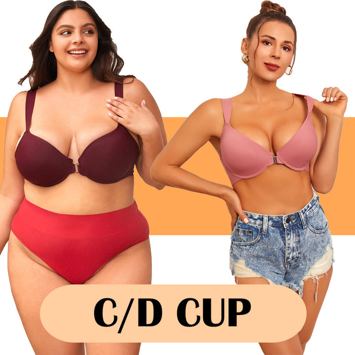 Front-clasp push-up bra