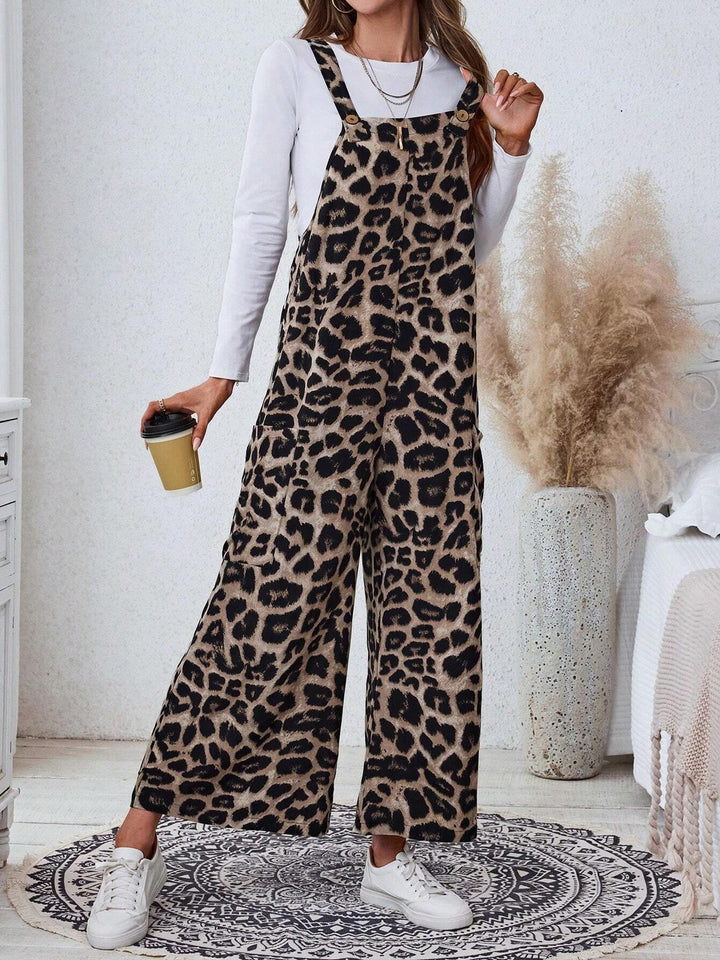 Printed jumpsuit with pockets