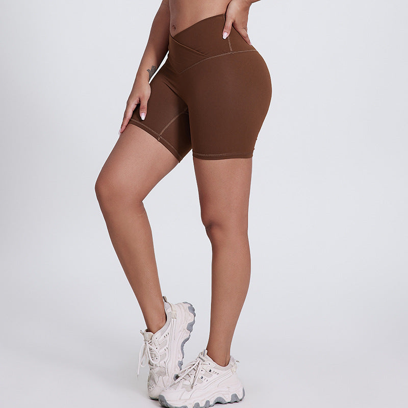 Yoga High Waisted Hip Lifting Athletic Shorts
