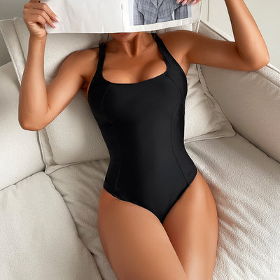 Tight Strappy One Piece Swimsuit