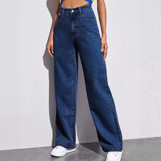 Straight-leg pants, loose-fitting casual trousers