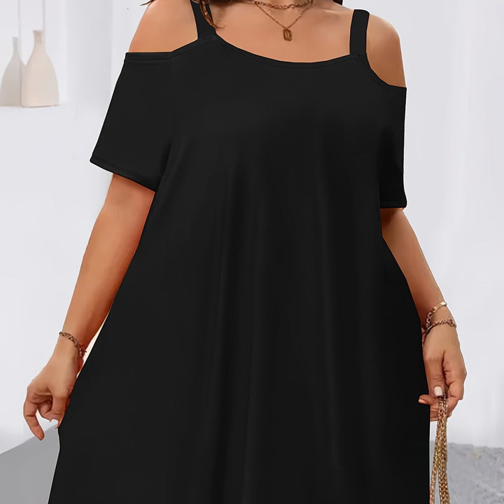 Elegant and comfortable solid color dress