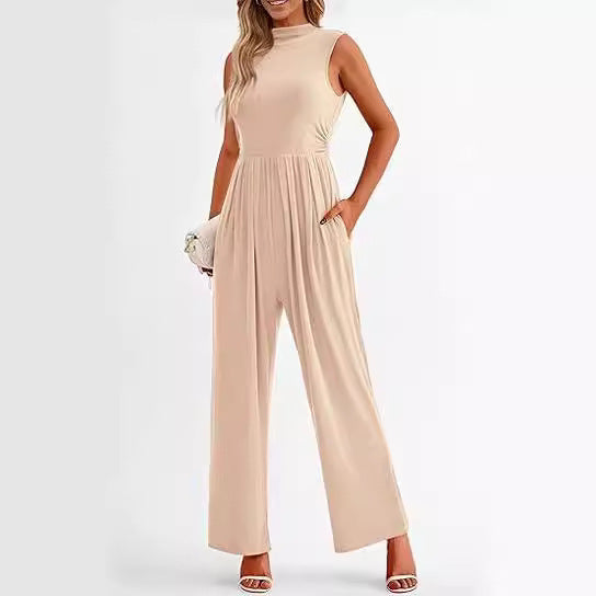 Fashionable and casual sleeveless jumpsuit