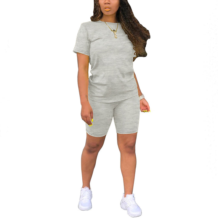Crew neck short-sleeved T-shirt and shorts set
