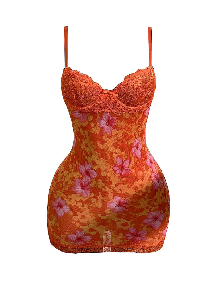Leopard print backless halter mini dress