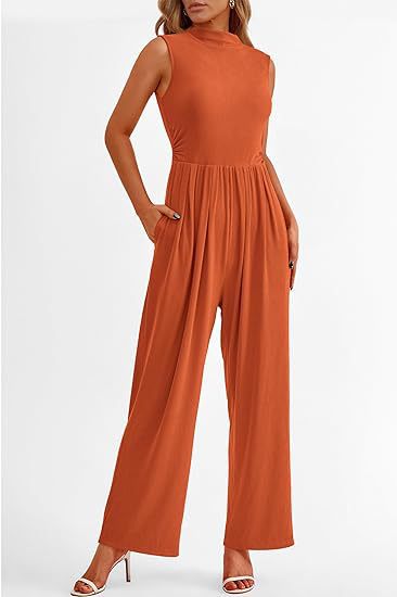 Fashionable and casual sleeveless jumpsuit