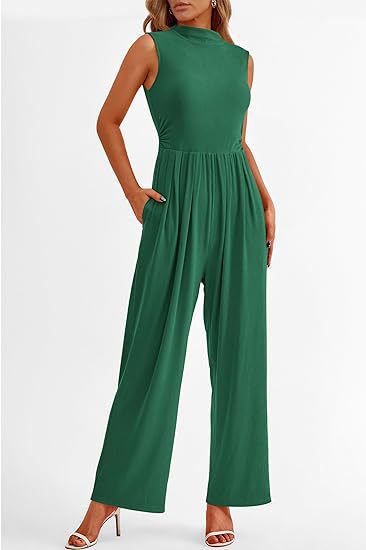 Fashionable and casual sleeveless jumpsuit