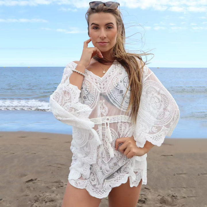 Lace Beach Vacation Short Cover-up
