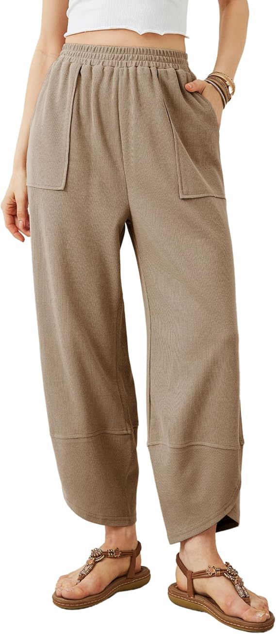 Summer loose cropped pants