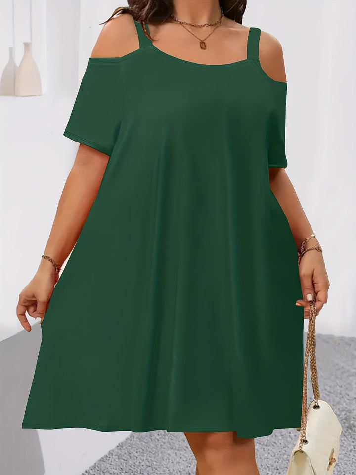 Elegant and comfortable solid color dress