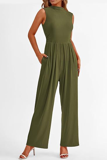 Fashionable and casual sleeveless jumpsuit