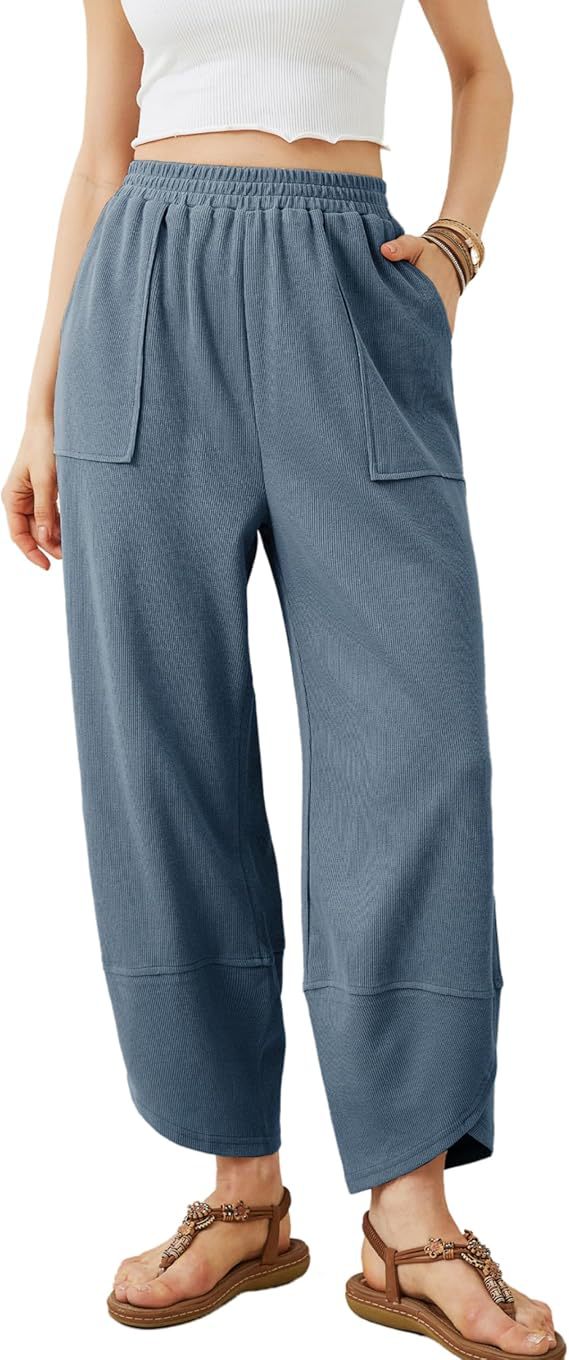 Summer loose cropped pants