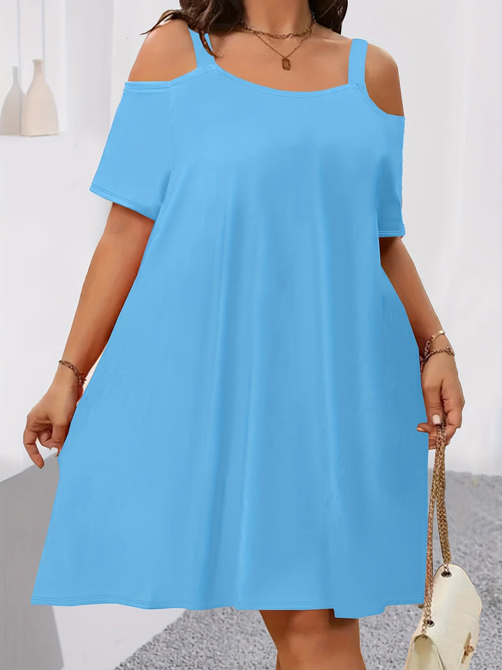 Elegant and comfortable solid color dress