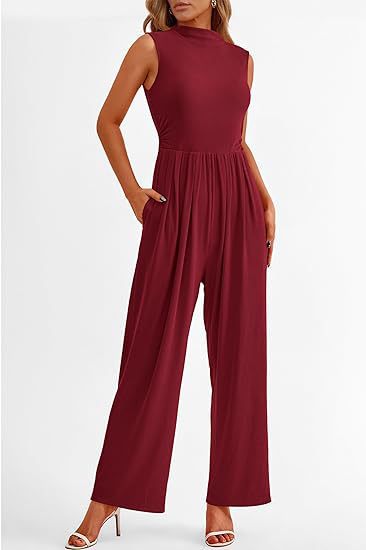 Fashionable and casual sleeveless jumpsuit