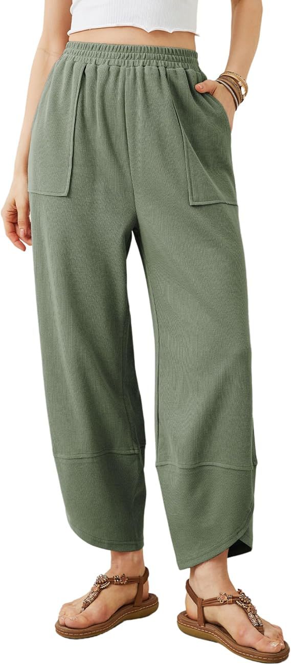 Summer loose cropped pants