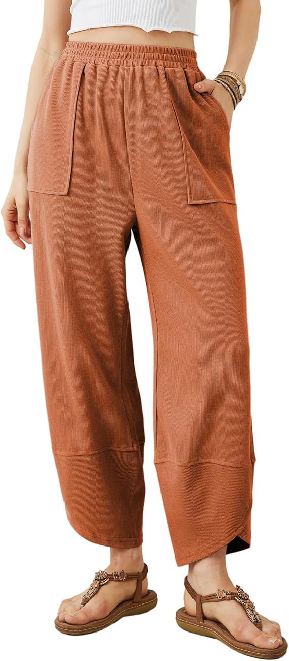 Summer loose cropped pants
