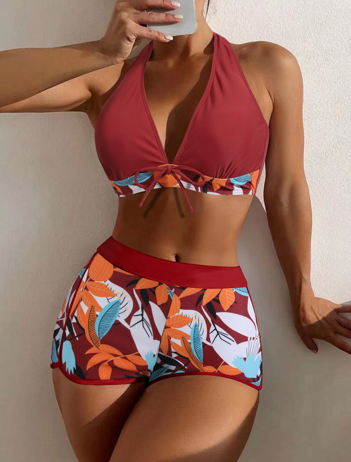New Women's Printed Two-Piece Swimsuit