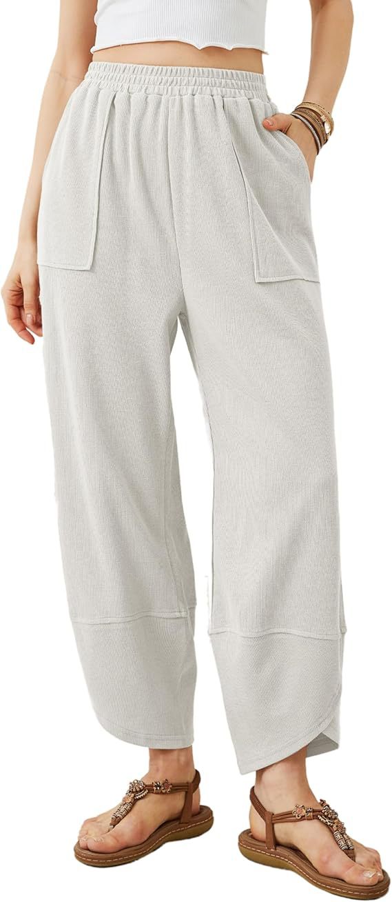 Summer loose cropped pants