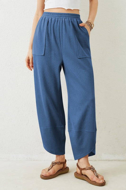 Summer loose cropped pants
