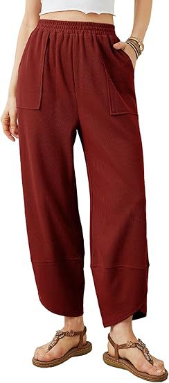 Summer loose cropped pants