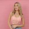 Lace Cutout Crossover Back