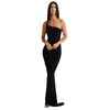 Summer Women's New Hanging Neck Backless Drawstring Long Dress Dress