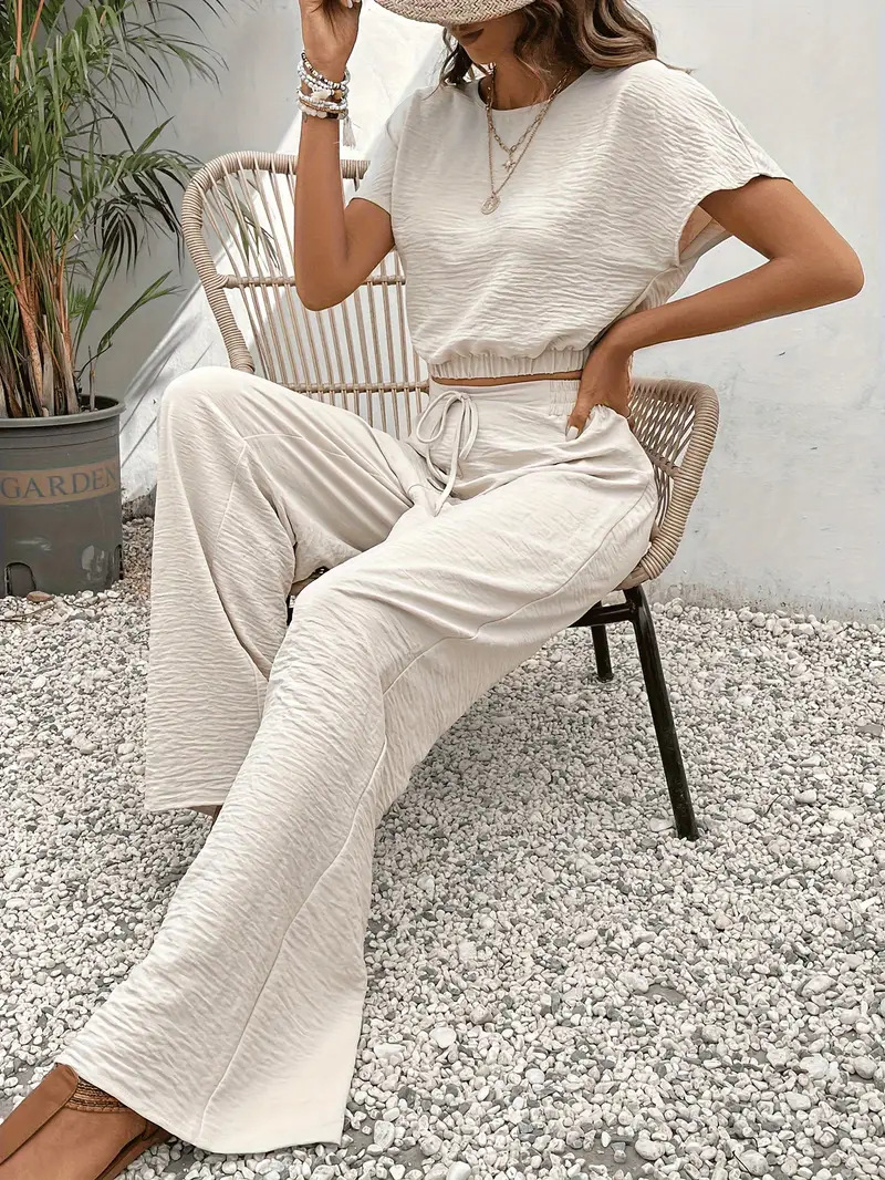 Casual Slim Fit T-Shirt Two-Piece Set