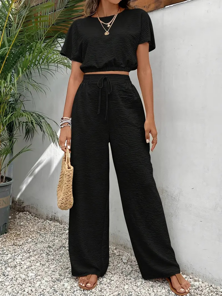 Casual Slim Fit T-Shirt Two-Piece Set