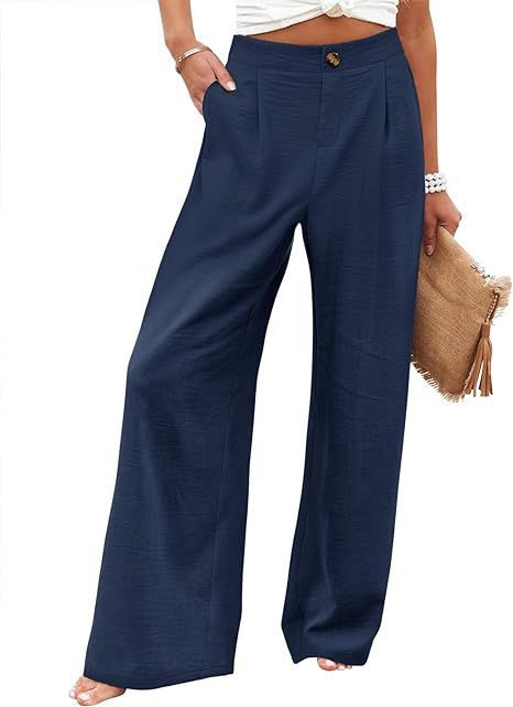 Comfortable high-waisted wide-leg pants
