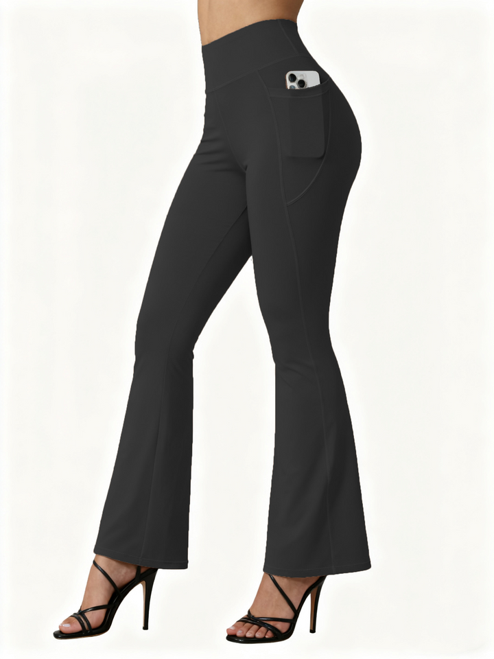 High-waisted flared yoga pants