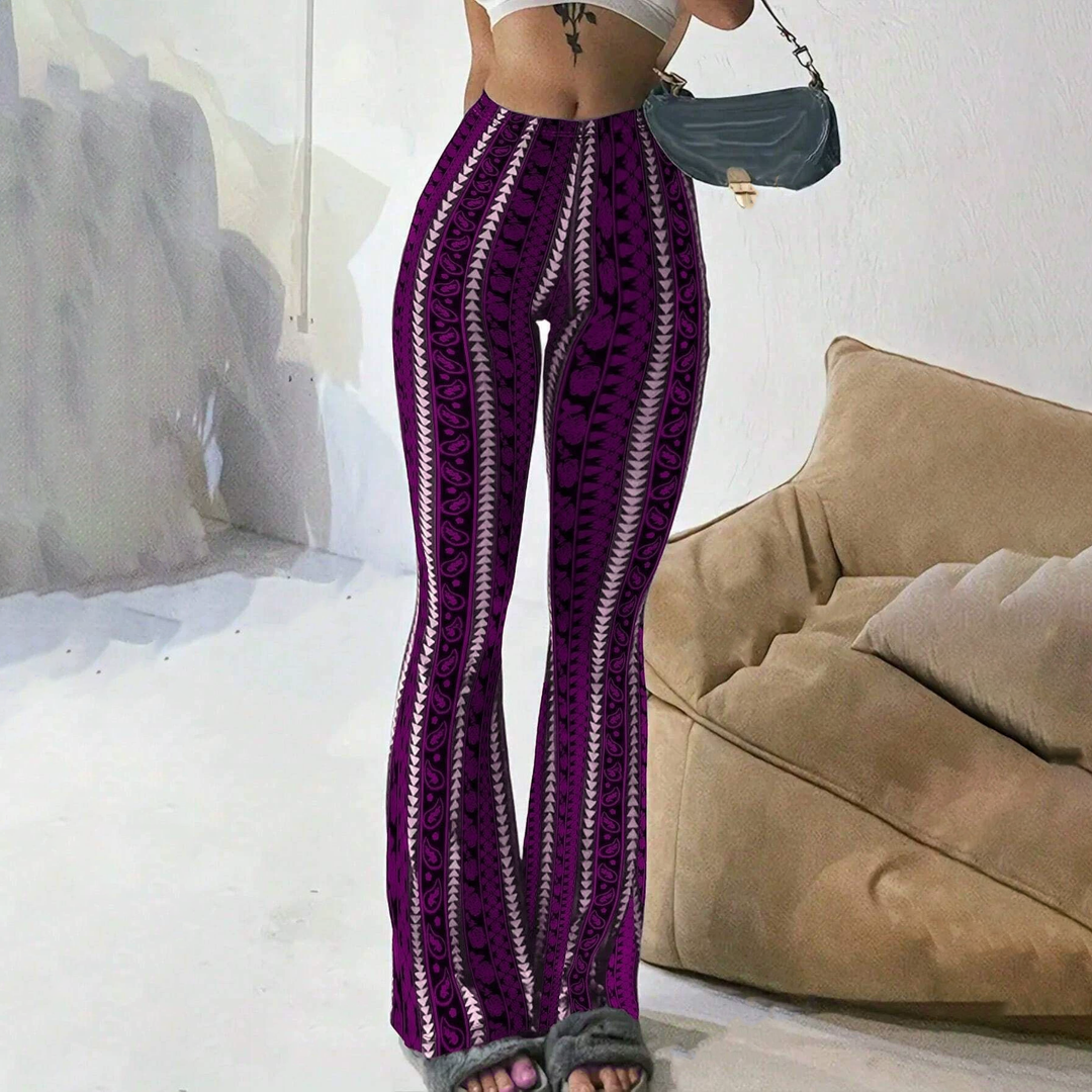 Women'S  Bohemian Printed Flared Pants