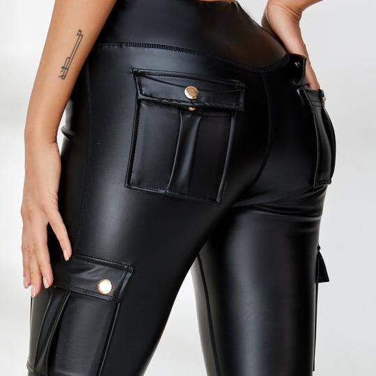 Scrunch Bum Leather Look Leggings