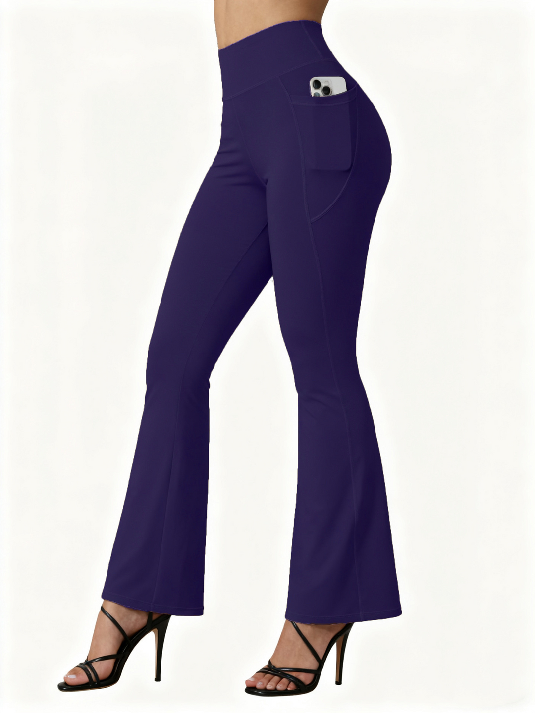 High-waisted flared yoga pants