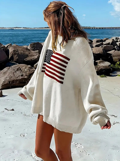 Pullover casual round neck long sleeve loose sweater