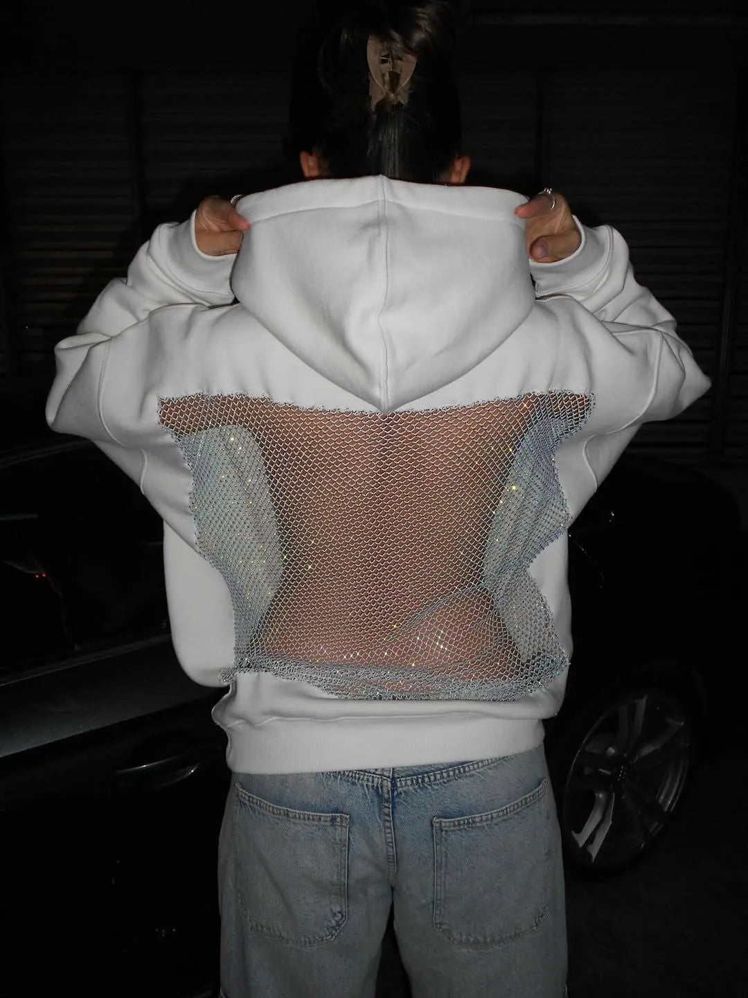Crystal-Mesh Hoodie