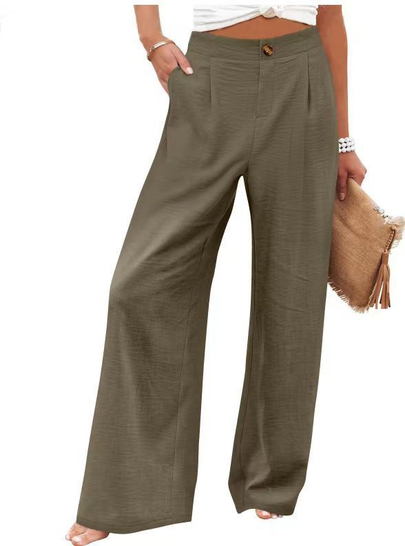 Comfortable high-waisted wide-leg pants