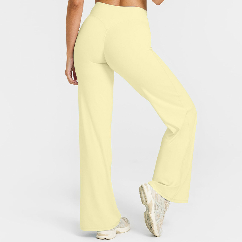 High-waisted wide-leg athletic pants