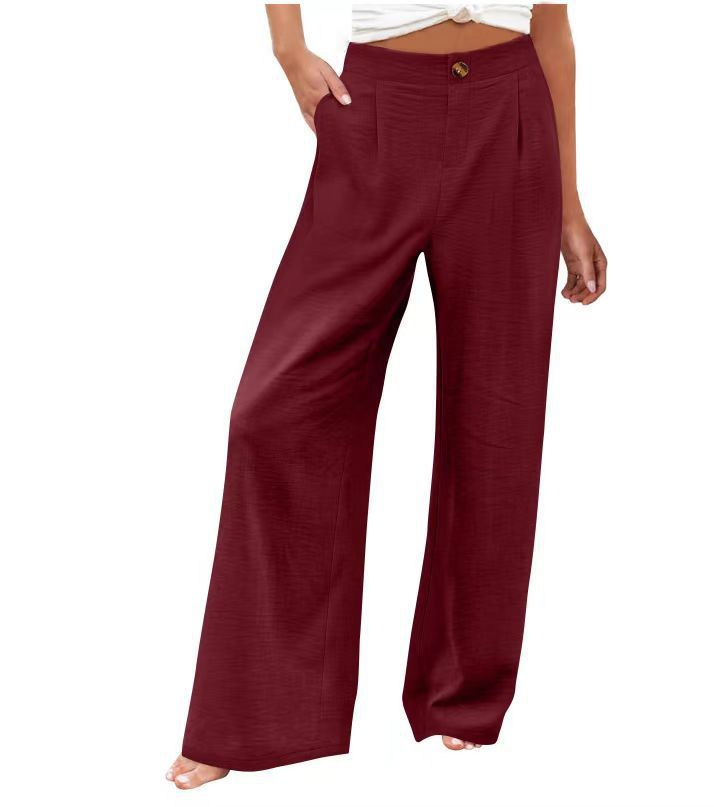 Comfortable high-waisted wide-leg pants