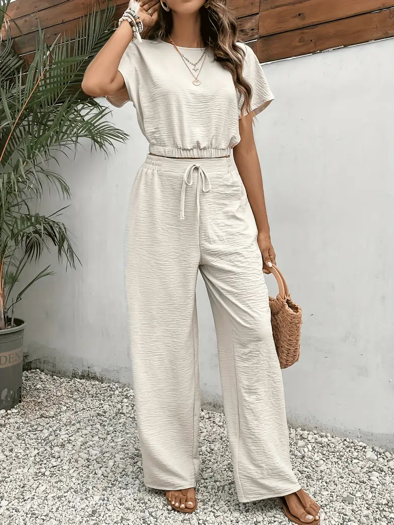 Casual Slim Fit T-Shirt Two-Piece Set