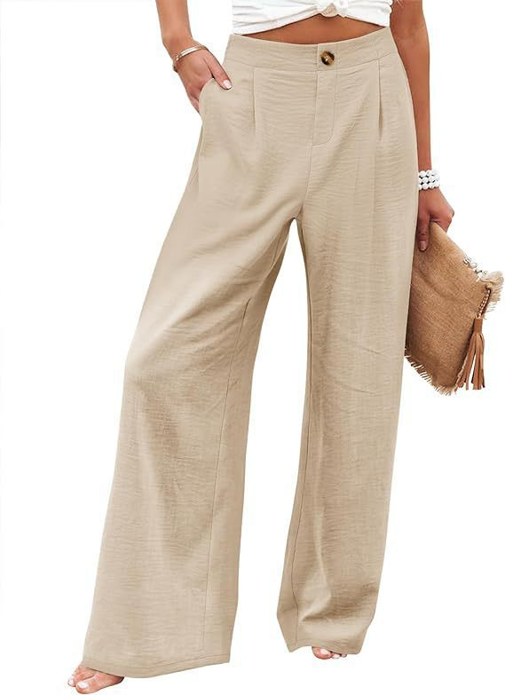 Comfortable high-waisted wide-leg pants