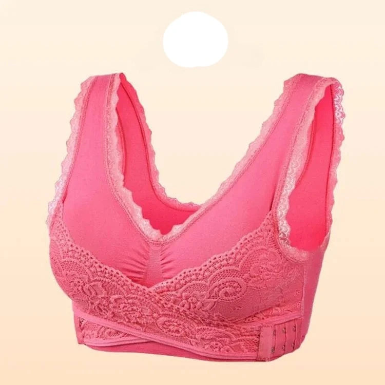 Collosal Bra Comfy Corset Bra Front Cross Side Buckle Lace Bras – RORCIE