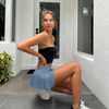 Pleated mini skirt