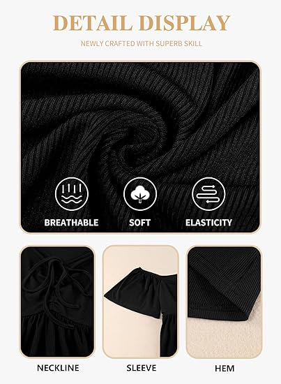 U-neck tie-waist puff sleeve top