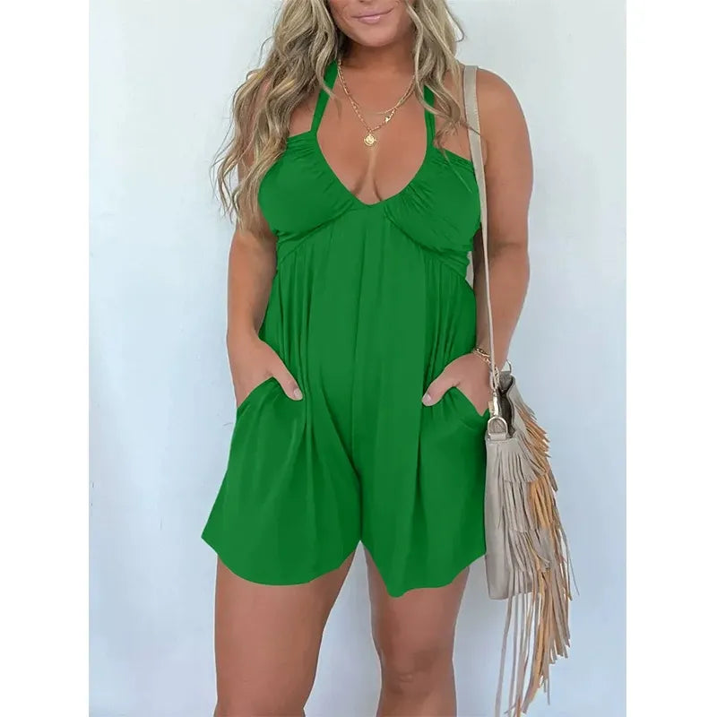 Fashion Casual Halter Women's Jumpsuit
